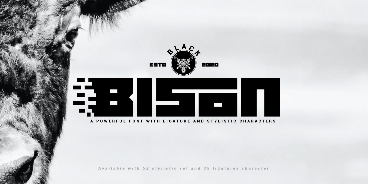 Beispiel einer Black Bison-Schriftart